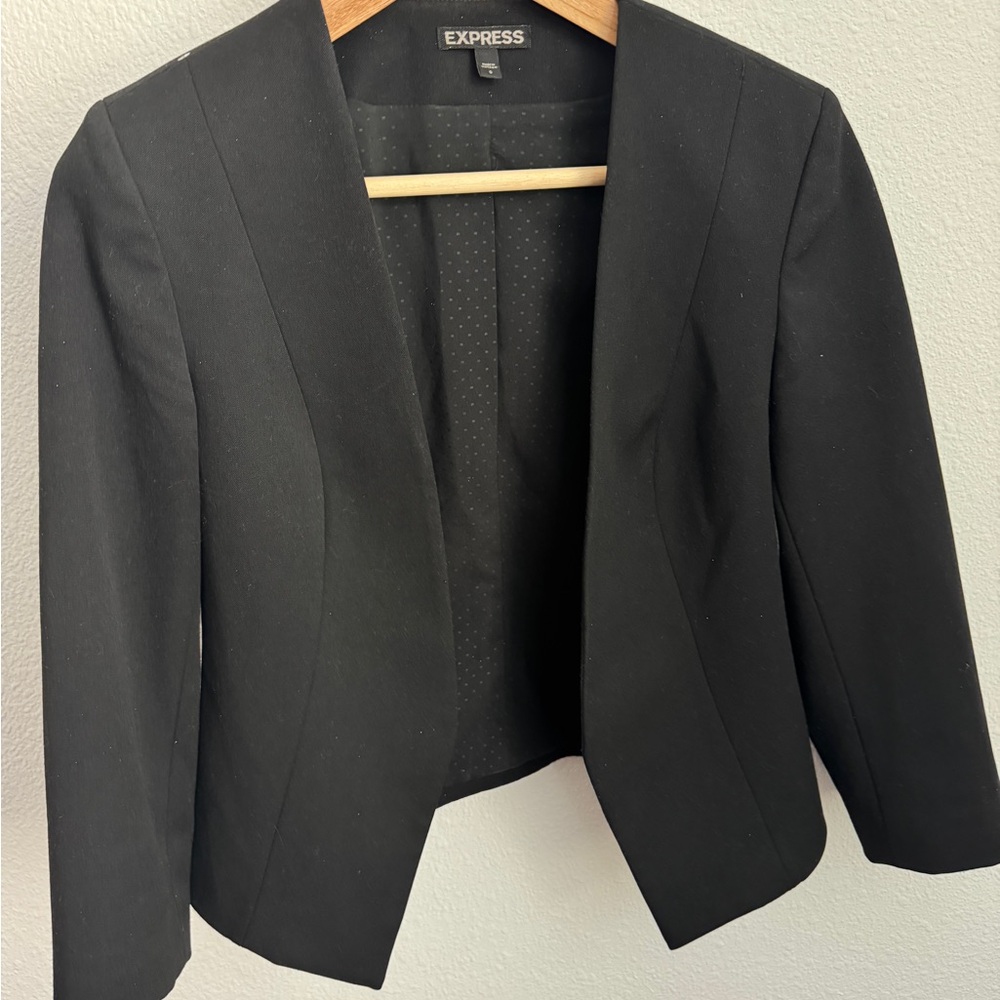 Express Women's Black short blazer half sleeve